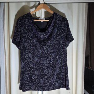 Black and Purple Shimmering Top